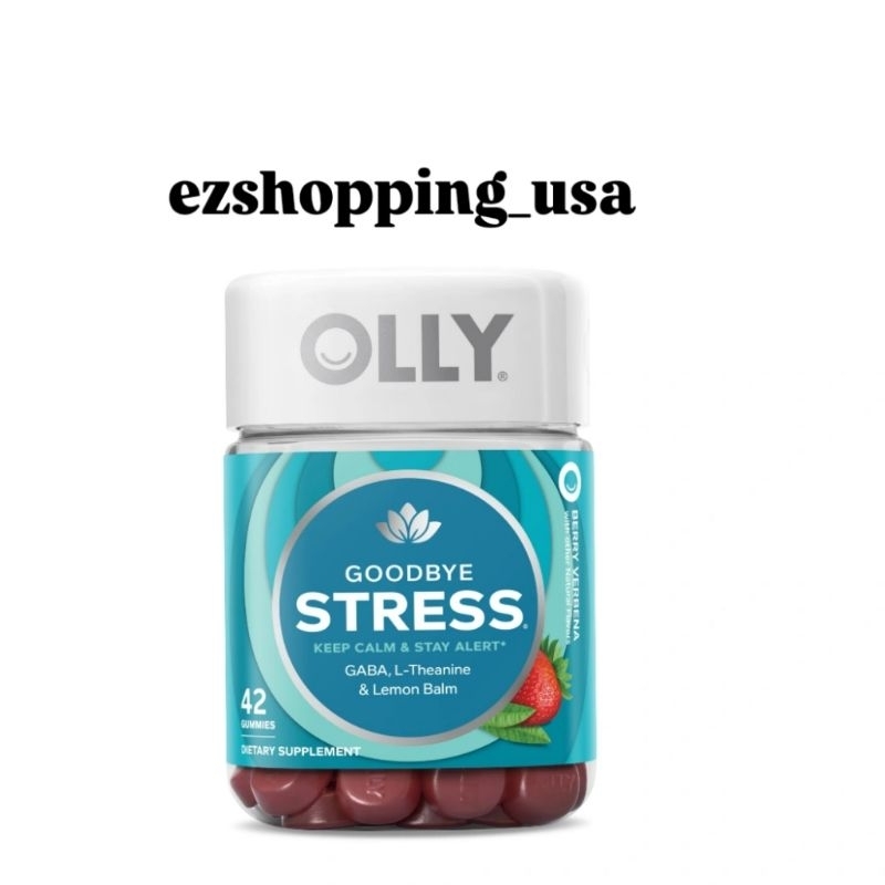 

olly goodbye stress gummies gaba L theanine lemon balm 42 gummies obat setres rilex