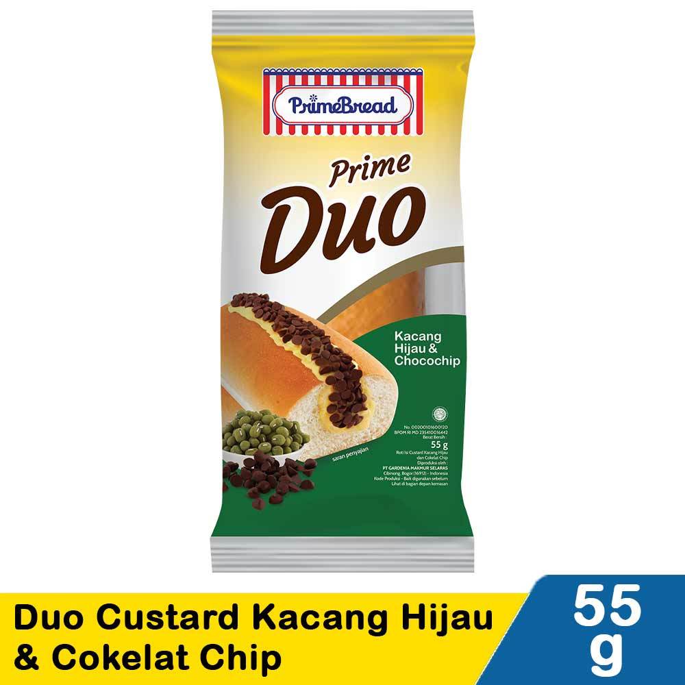 

Prime Bread Duo Custard Kacang Hijau & Cokelat Chip – Perpaduan Lezat dalam Satu Gigitan!