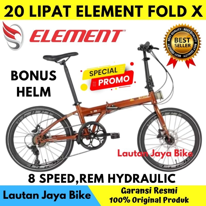 SEPEDA LIPAT 20 ELEMENT FOLDX 8 Rem Hydraulic New