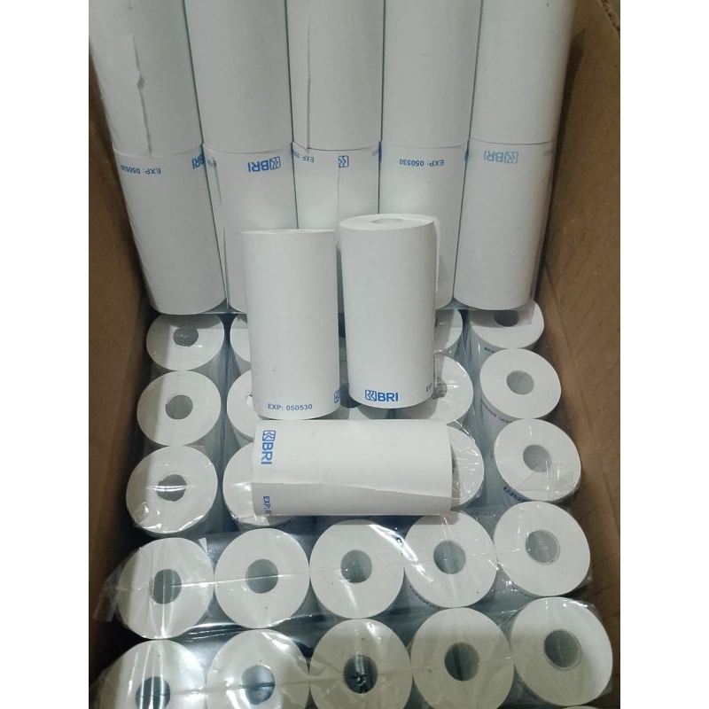 

KERTAS KASIR THERMAL LOGO BANK BRI UKURAN 58X30MM