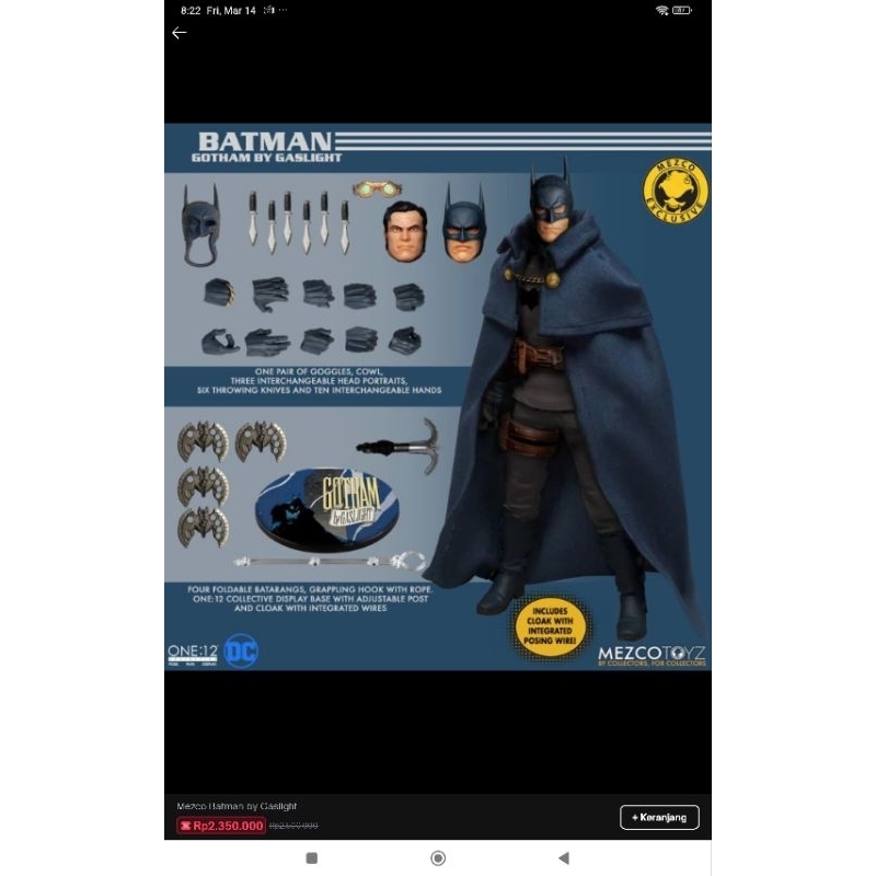 mezco one:12 batman gaslight