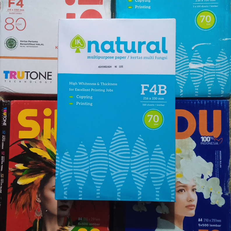 

kertas hvs f4b legal 1 rim natural 70 gsm kertas print fotocopy 500 lembar gratis ongkir termurah di shopee bisa COD