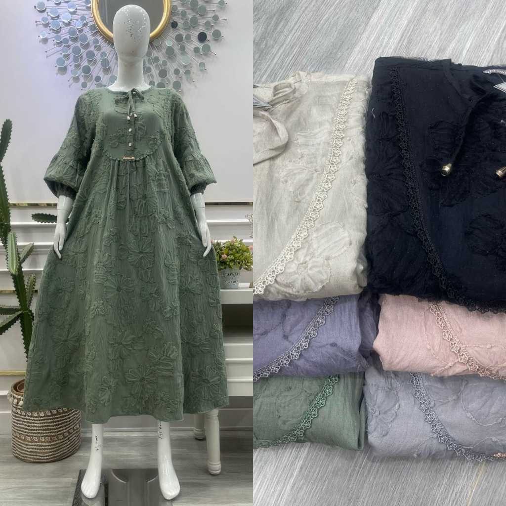 GAMIS MIDI SALVINA  / MIDI SALVINA BORDIR Original By Salvina Ys