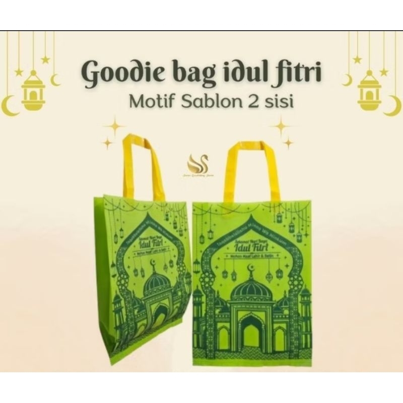 

Goodie Bag Tas Parsel Lebaran Idul Fitri Sablon 2 Sisi size Jumbo 38 x 45 x 8