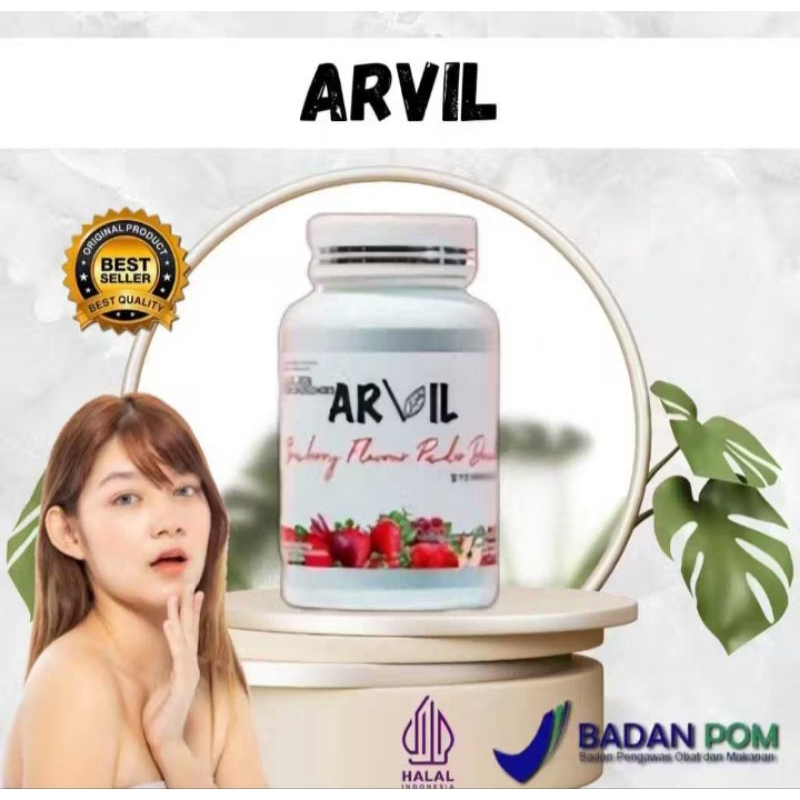 ARVIL Collagen Drink Original Infus Whitening Minuman Pemutih Badan Cerah Cepat Permanen HALAL dan B