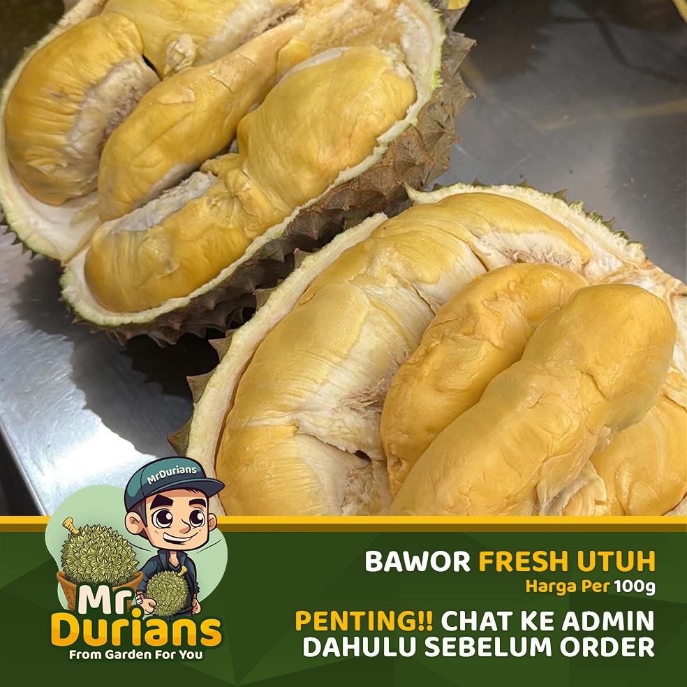 

Durian Bawor Fresh Utuh MrDUrians Hitungan 100g