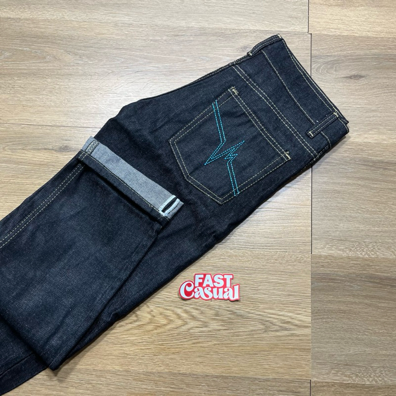 DENIM SELVEDGE BLACK INDIGO 15OZ (KAKU)