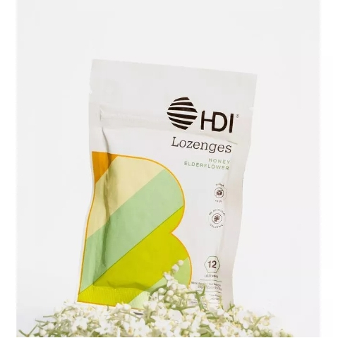 

HDI proliz permen Lozenges Honey Lemon and Elderflower Pelega Tenggorokan Alami Proliz