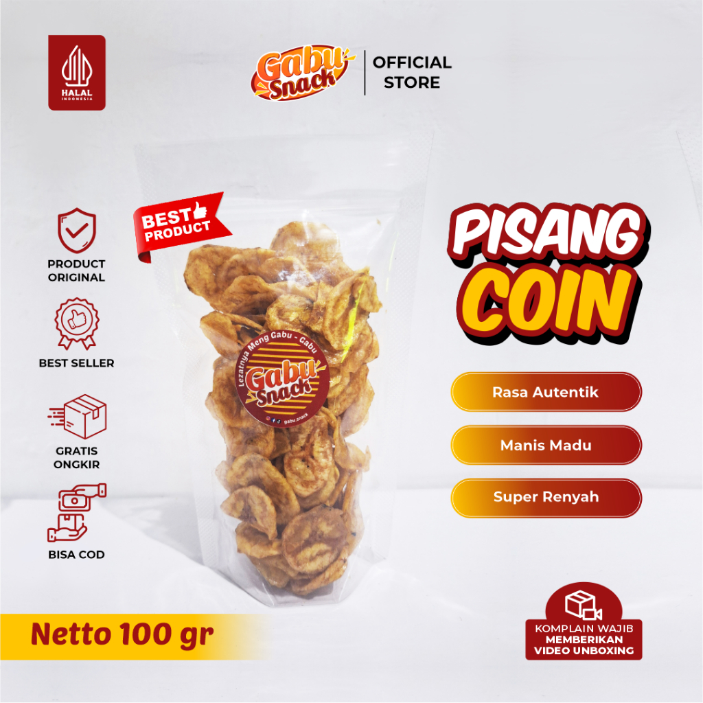

Pisang Coin Madu 100 gr Manis Melekat Tanpa Lengket Dengan Kemasan Pouch