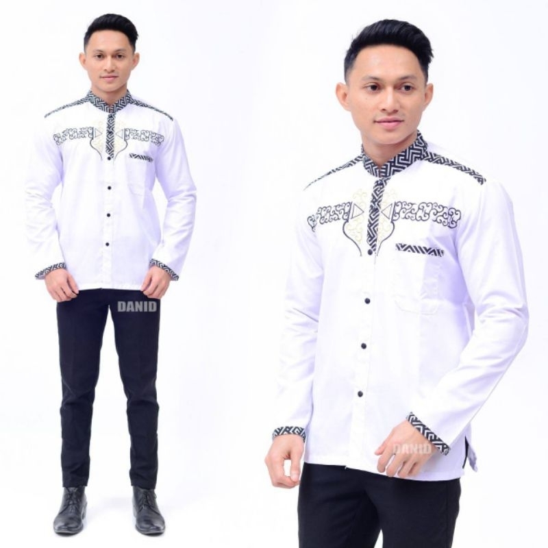 kemeja koko bordir mewah murah