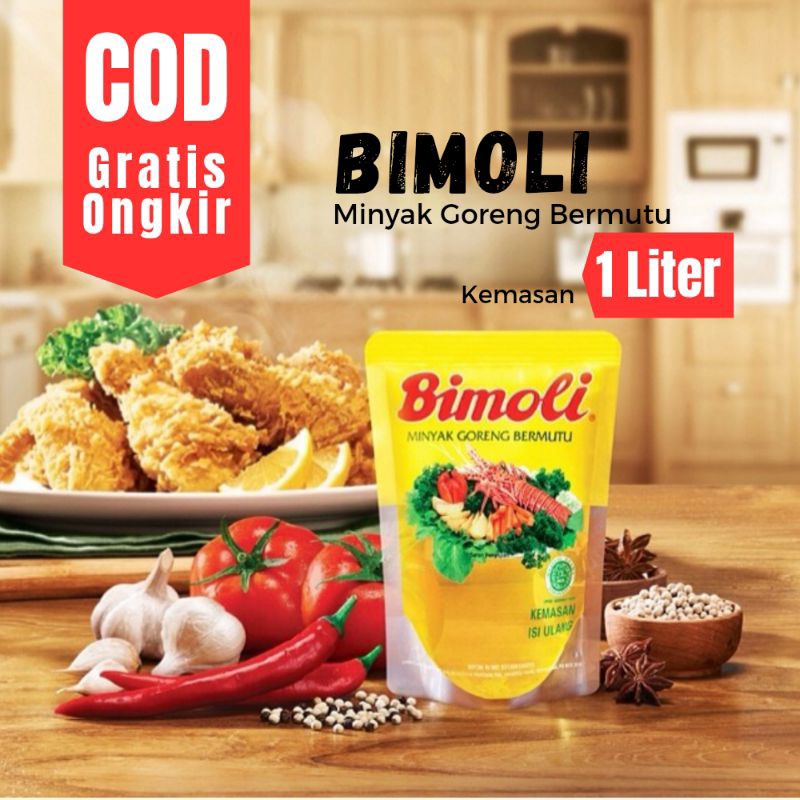 

Bimoli Minya Goreng 1 liter Kemasan Poush. Dari Biji Kelapa Sawit Pilihan