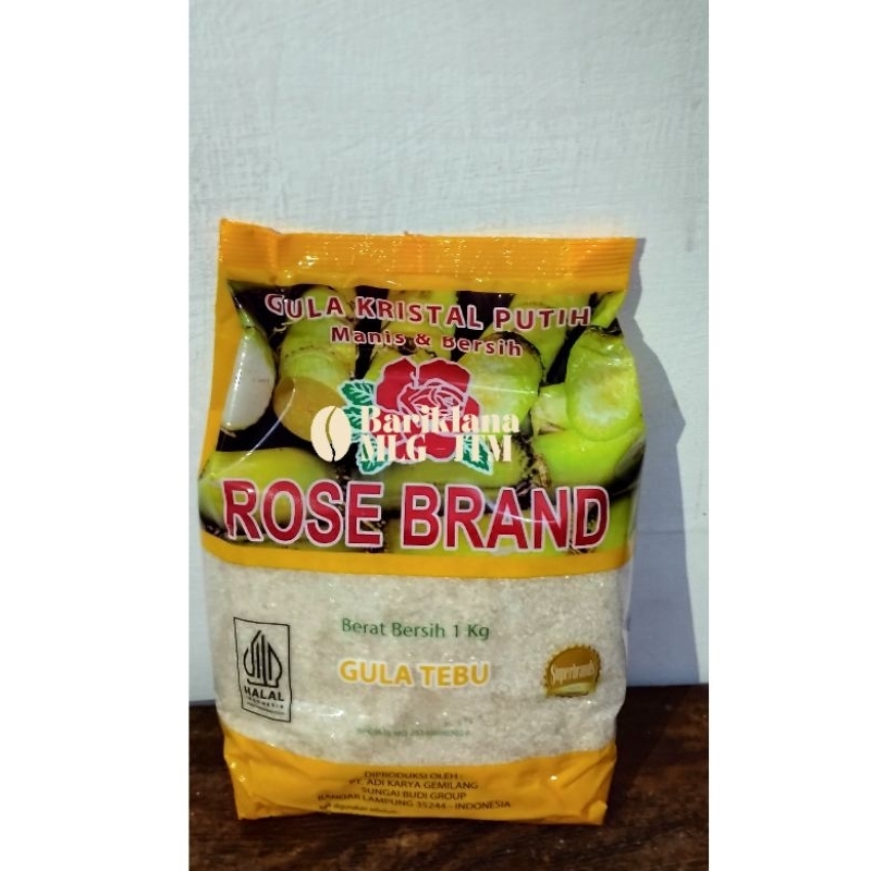

Gula Pasir l Gula Kristal Putih l Gula Tebu Rose Brand Kemasan 1 Kg