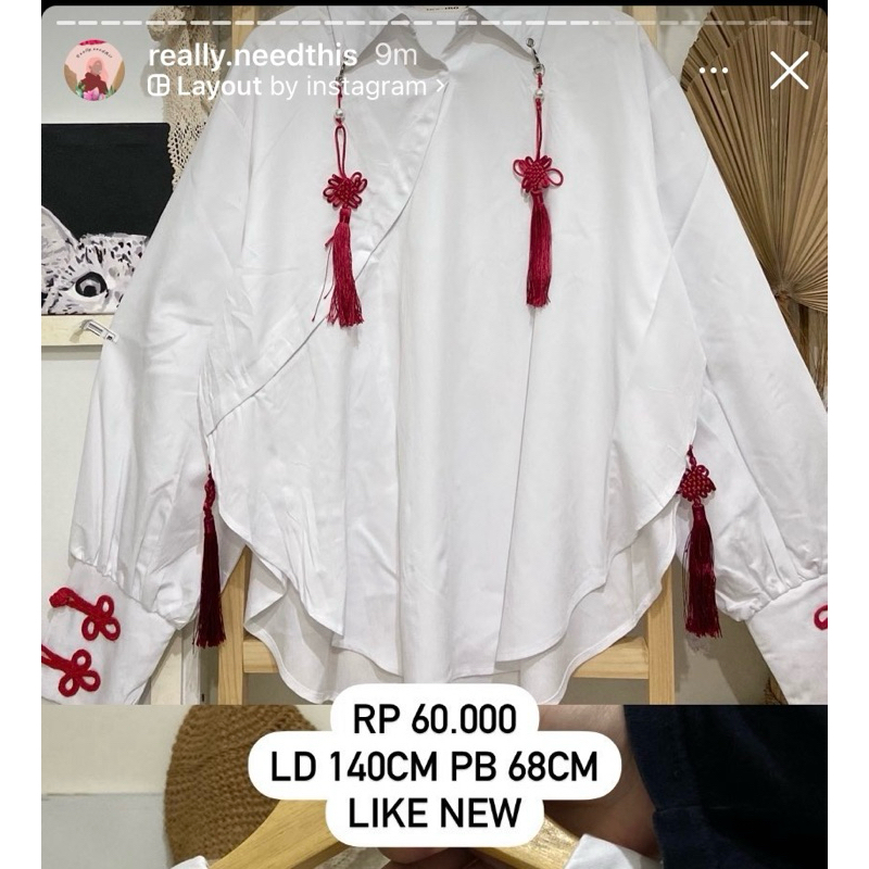 preloved kemeja putih oversized