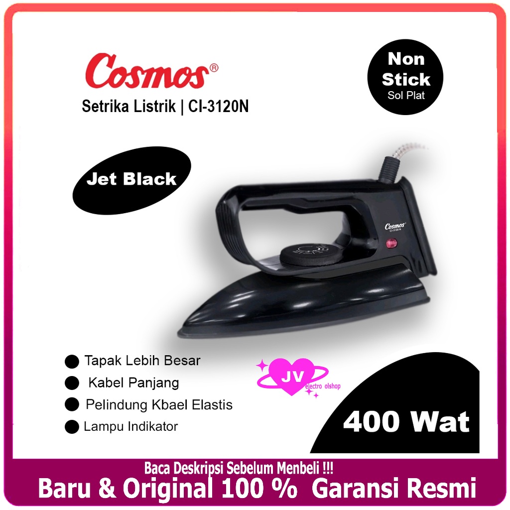 Setrika Cosmos CI-3120N - 3130N / Setrika Cosmos Nonstick - Anti Lengket - Ci3120/Ci3130 N