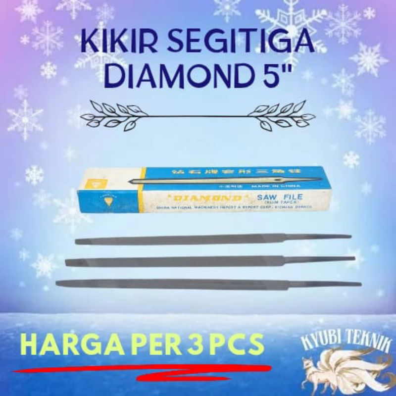 Kikir Segitiga Kikir Gergaji Kikir Besi DIAMOND 5" 4"