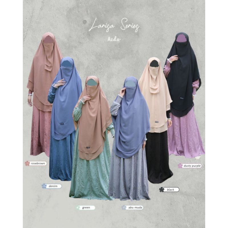 [READY] Azda | Your Daily Khimar Nonpad FK Ceruti Ceruty Instan Black Hitam Army Hijau Denim Biru Ma