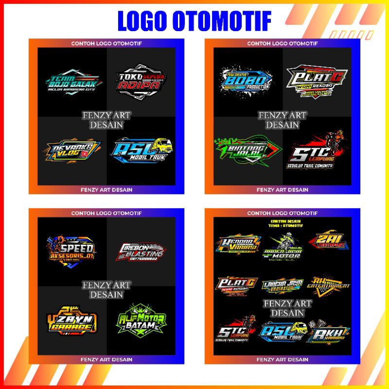 DESAIN LOGO OTOMOTIF / RACING / LOGO BENGKEL - LOGO VARIASI - LOGO AUDIO SOUND - LOGO MOTOVLOG - LOG