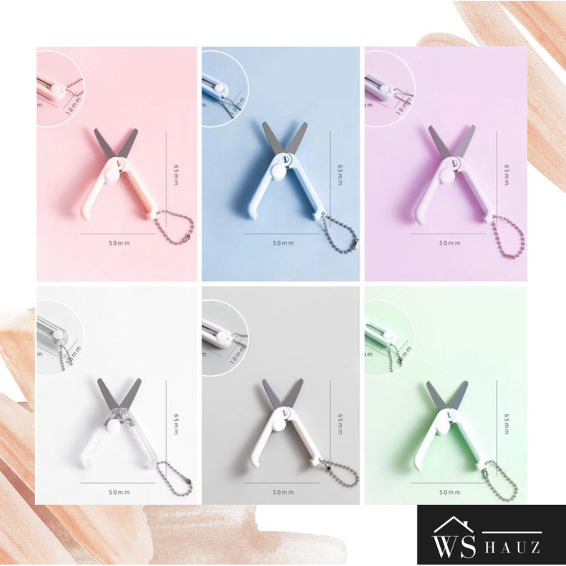 

GUNTING TRAVEL LIPAT TARIK MINI PORTABLE TRAVEL SIZE RETRACTABLE MINI FOLDING SCISSOR