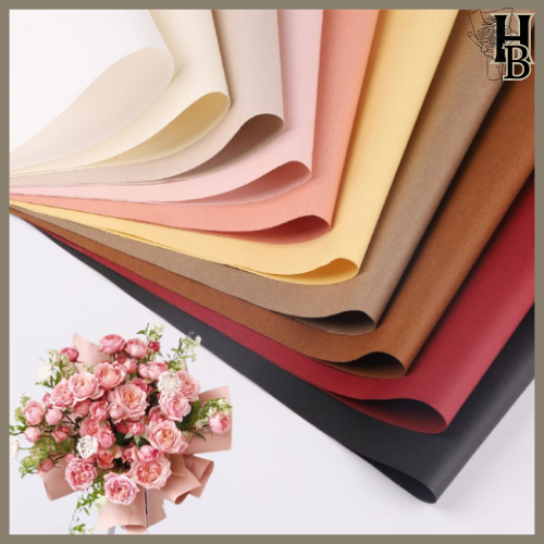 

10 LEMBAR Kertas Buket Polos Bicollor Cellophane Flower Wrapping KB75