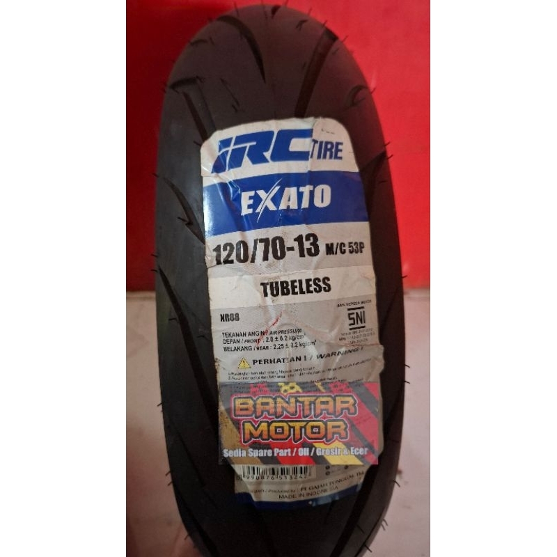 BAN LUAR IRC EXATO 120/70-13 COCOK UNTUK MOTOR NMAX