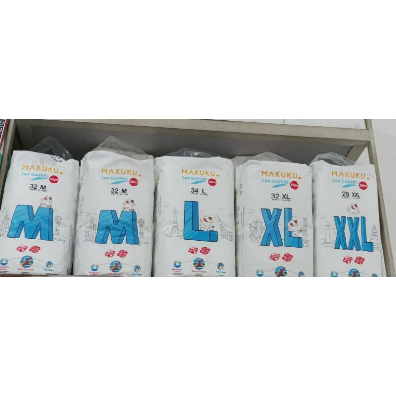 Makuku slim SAP premium| promo makuku slim murah | size nb| size s| size m| size L| size xl | size x