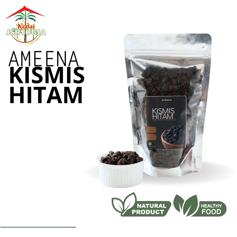 

Kismis Hitam 250gr Ameena Premium Quality | Black Raisin Natural Super Food