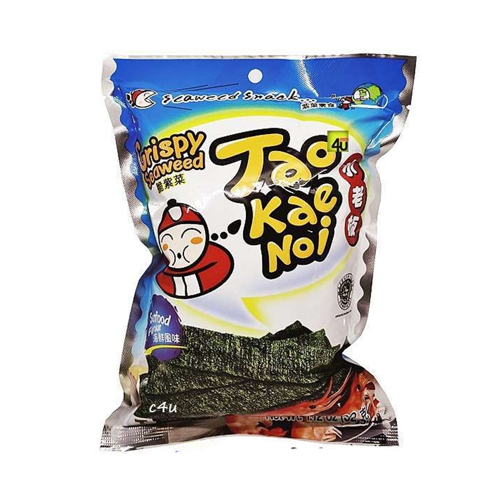 

Tao Kae Noi Crispy Seaweed Seafood / Cemilan Rumput Laut 32 Gr