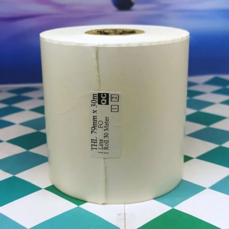 

LABEL THERMAL 80MM x 30 METER KERTAS STIKER BARCODE 80x30 CONTINUES POS
