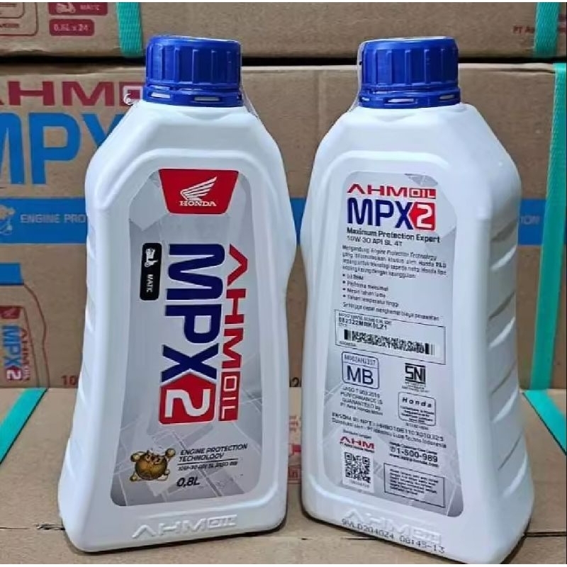 AHM OIL MPX 2 1DUS barcode Untuk Matic YAMAHA HONDA (Spesifikasi SAE:10W-30,) original