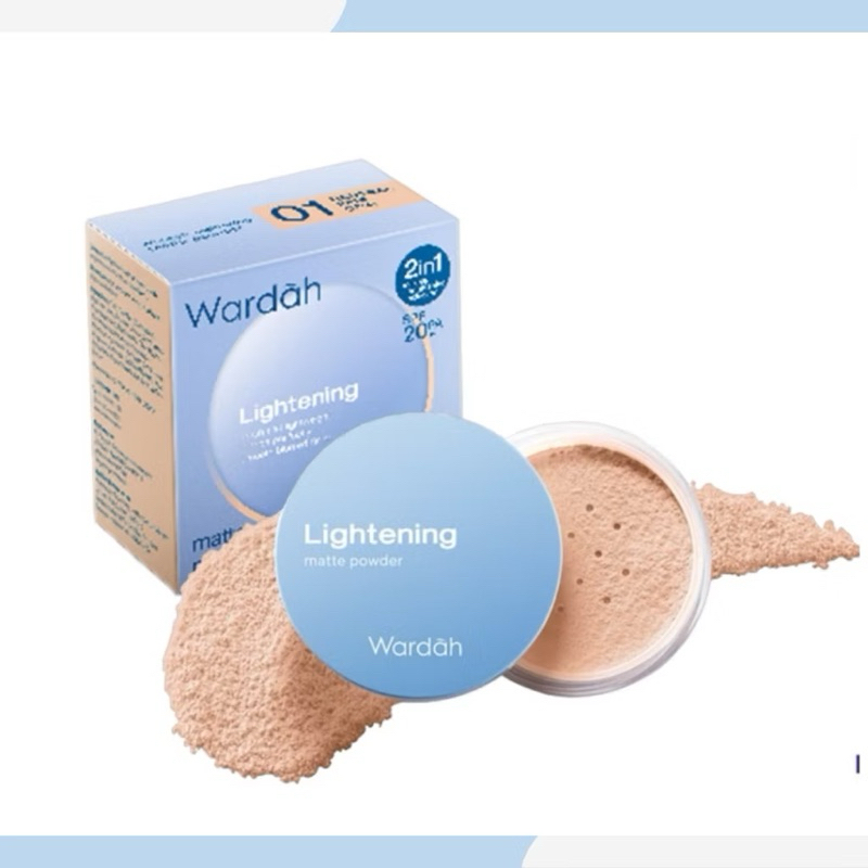 Wardah lightening matte powder/wardah loose powder