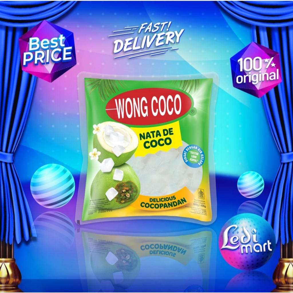 

Wong Coco Nata De Coco Original 800gr | Cocopandan | Dessert Minuman | Gula Asli | Ledi