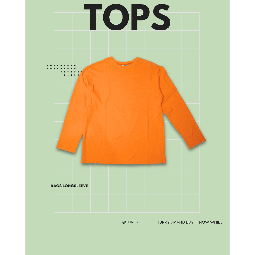 kaos lengan panjang oren