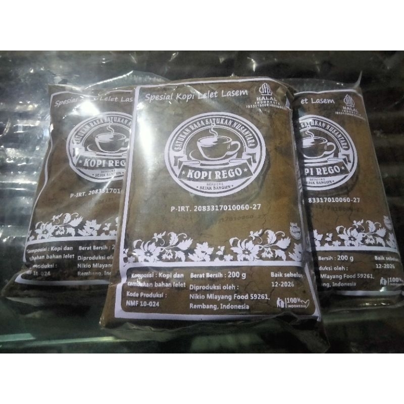 

KOPI REGO|lelet khas lasem 200g termurah...!!!