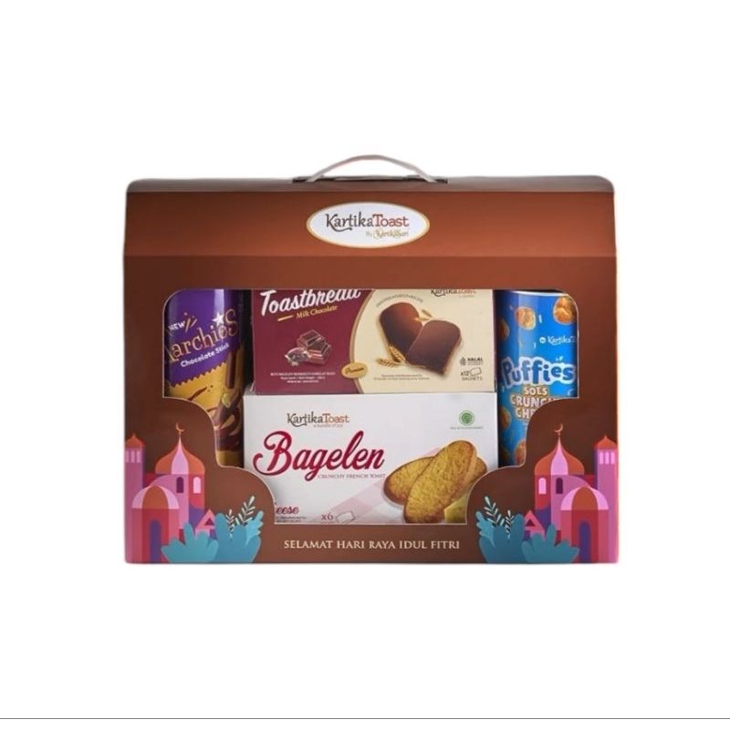 

Kartika Toast Isi 4pcs Hampers Lebaran / Hampers Kue / Hampers Hari Raya Idul Fitri / Hamper Kue