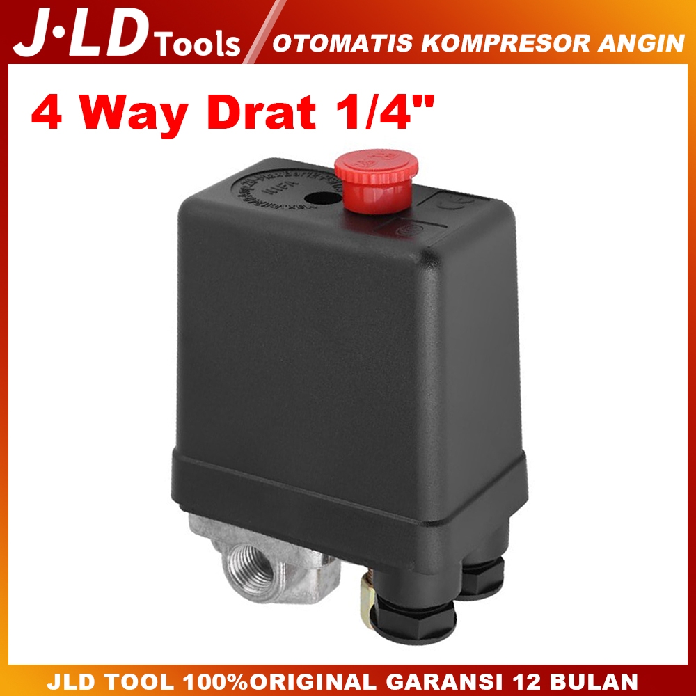 JLD Otomatis Kompresor Angin 4 Lubang 1/4" Automatic Pressure Switch Compressor