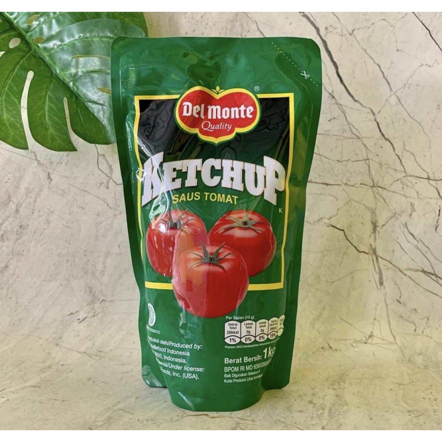 

delmonte saus tomat kemasan 1kg & pouch 200gr