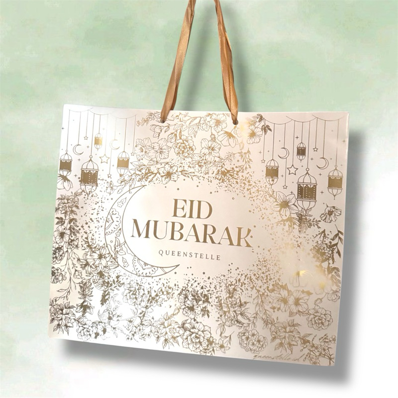 

Paper Bag Selamat Idul Fitri Gold Metalic Eid Mubarak Ramadhan Goodie bag Hampers Kado