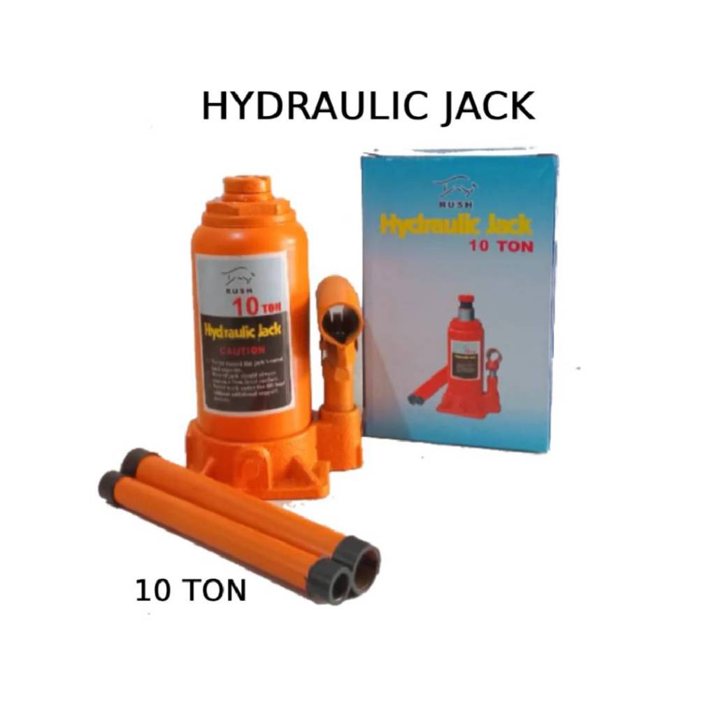 RUSH DONGKRAK BOTOL 3 TON/5 TON/10 TON(HYDROLIC JACK RUSH)TIGA UKURAN DONGKRAK BOTOL HYDROLIC RUSH