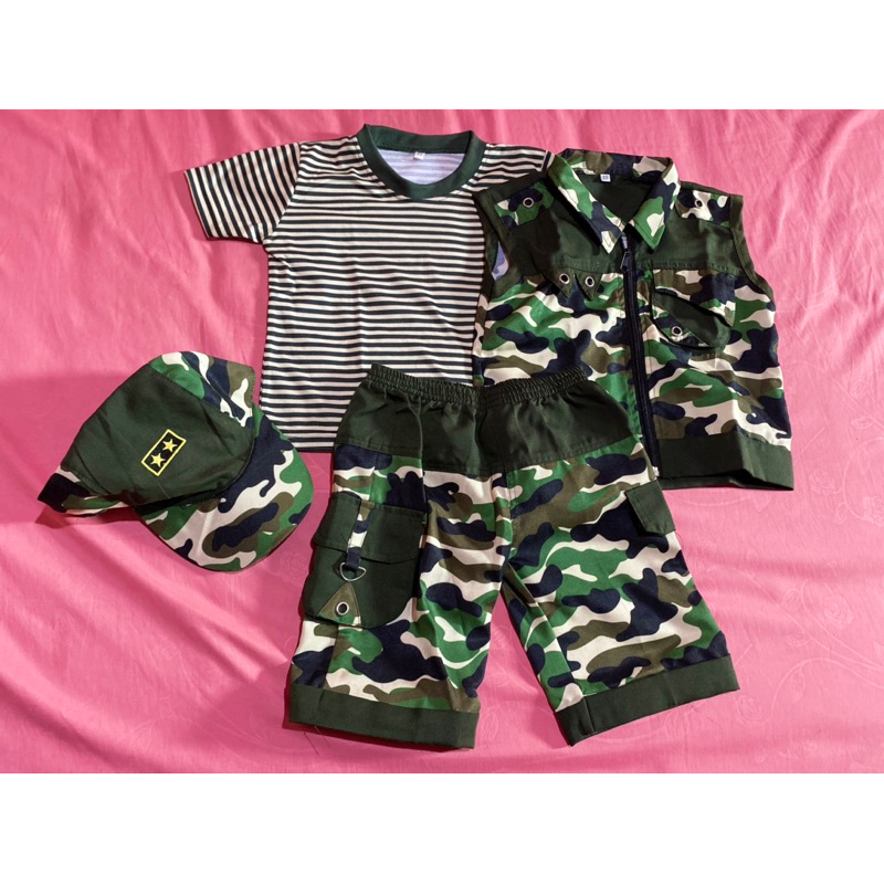 preloved set tentara anak 3-4tahun