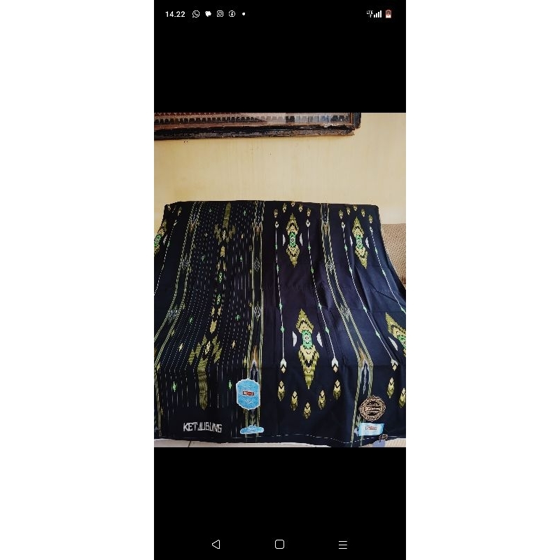 sarung ketjubung scp gold jahit tengah kemasan dompet