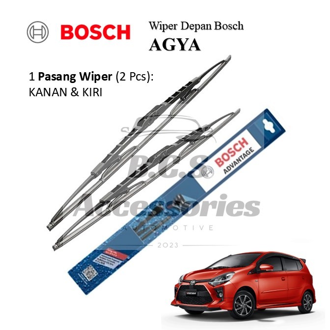 Wiper Blade Mobil AGYA / AYLA Bosch Original - Wiper Depan Mobil - Windshield