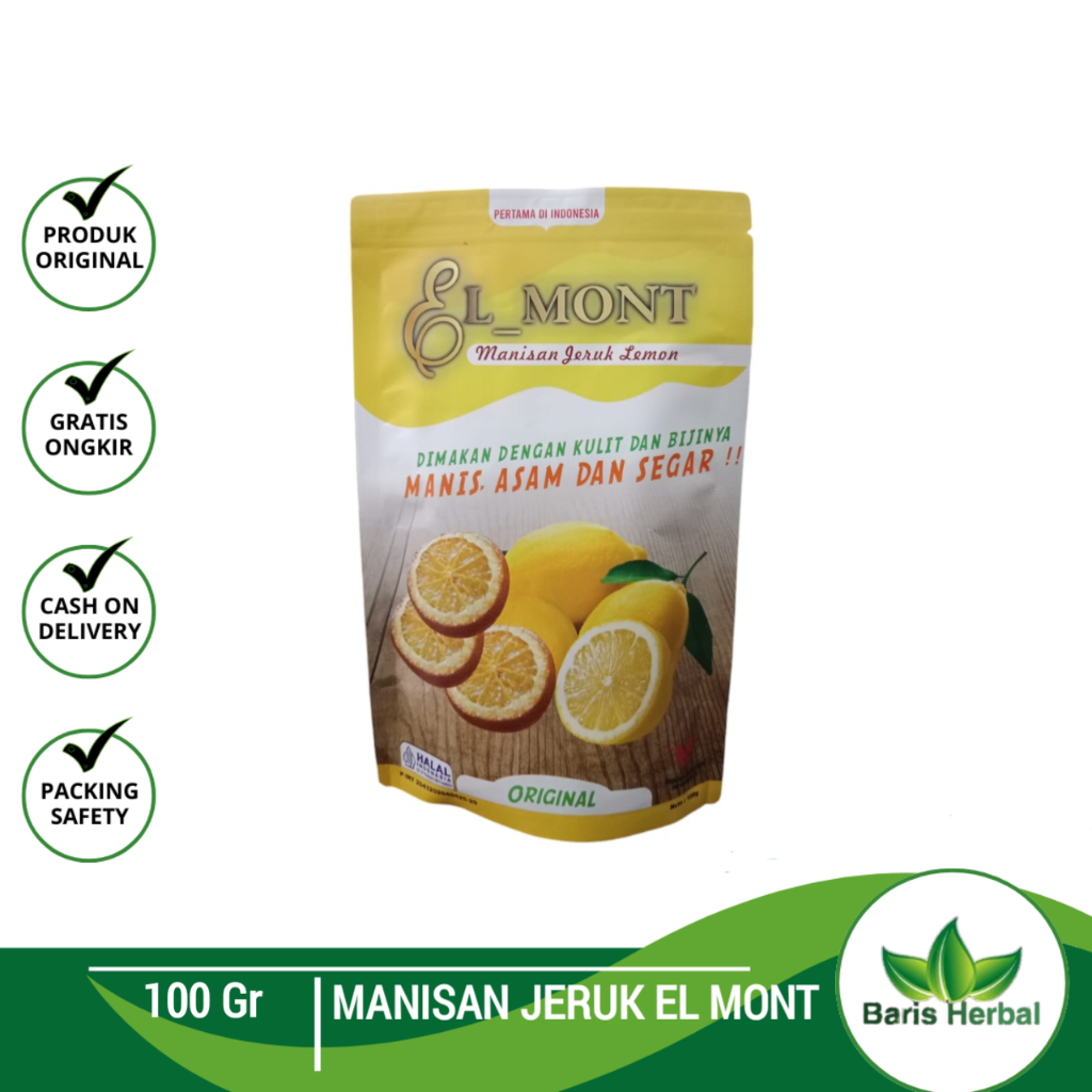 

El Mont Camilan Sehat Jeruk Lemon | Manisan Jeruk Lemon ELMONT | Manis Asam & Segar