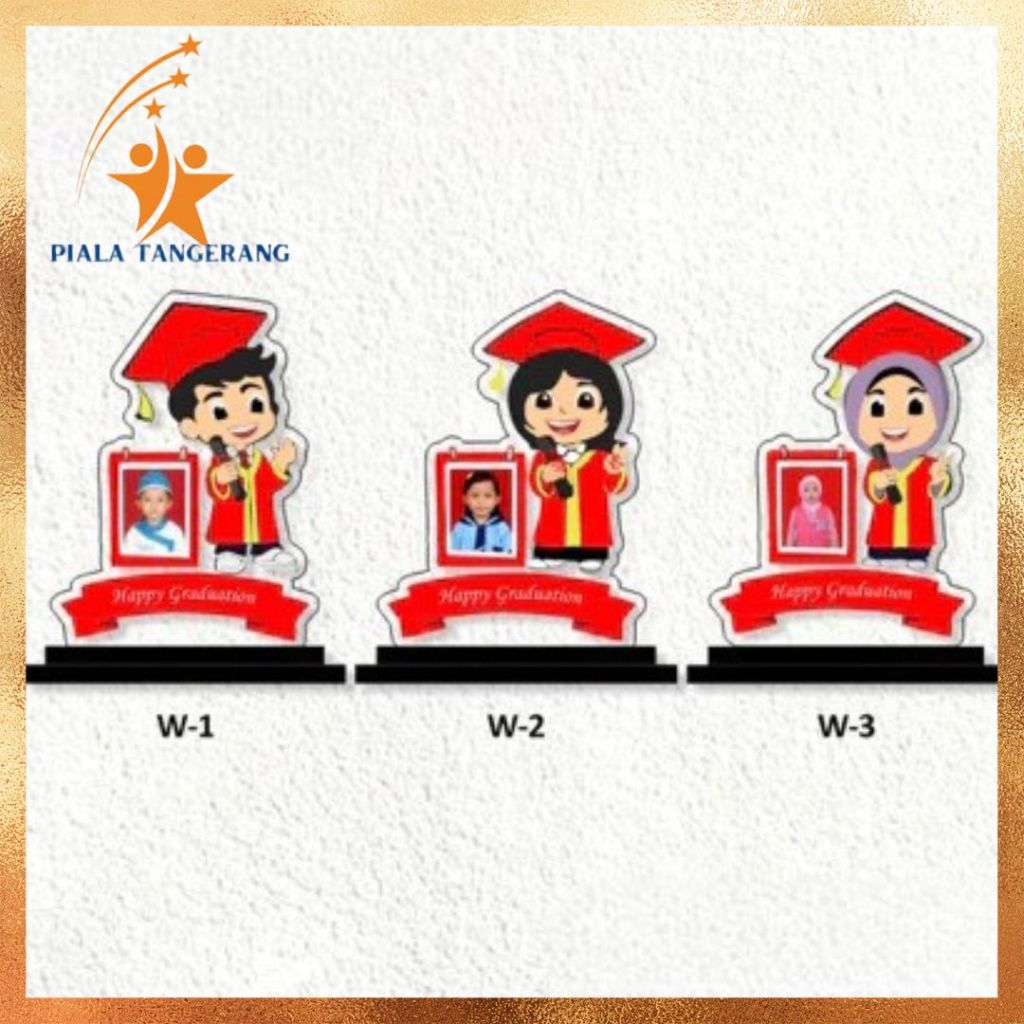 Piala Wisuda Akrilik Bingkai Foto Piala Wisuda Anak Akrilik Plakat Wisuda Anak Akrilik Custom
