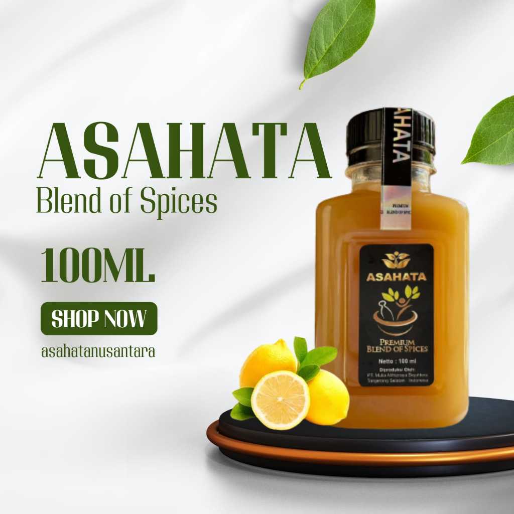 

Minuman Herbal ASAHATA/Jus Rempah Tradisional/Obat Herbal Kolesterol/Obat Herbal Asam Lambung/100ML