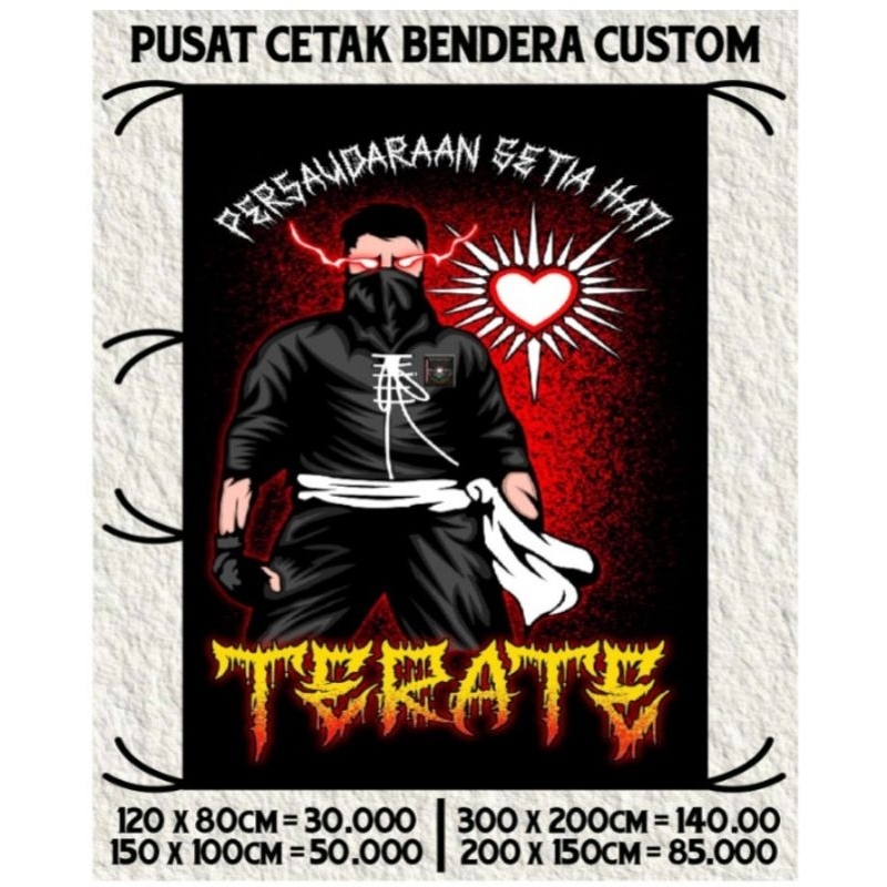 READY STOK + FREE STICKER SH, BENDERA PSHT, GIANTFLAG PSHT, BANNER SPANDUK KAIN SH PSHT PUSAT MADIUN