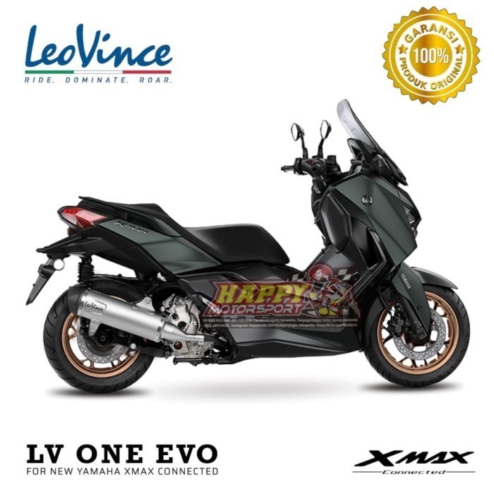 Knalpot slip on Leovince original Italy Titanium Xmax 2023: LV ONE EVO