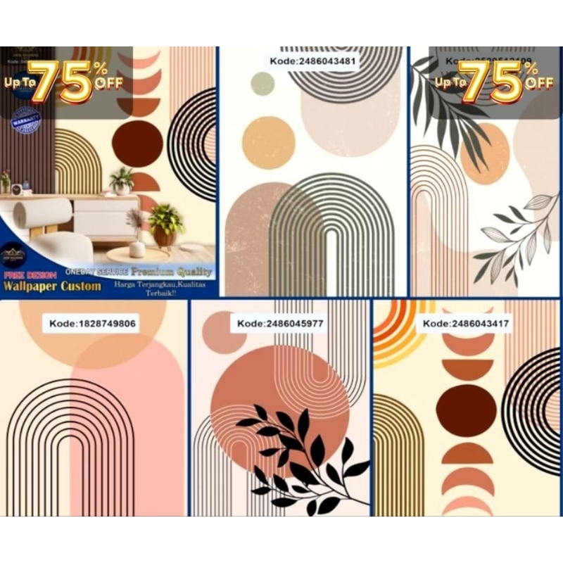 Wallpaper Custom 3D Tema Mural | Wallpaper Dapur | Wallpaper Mural