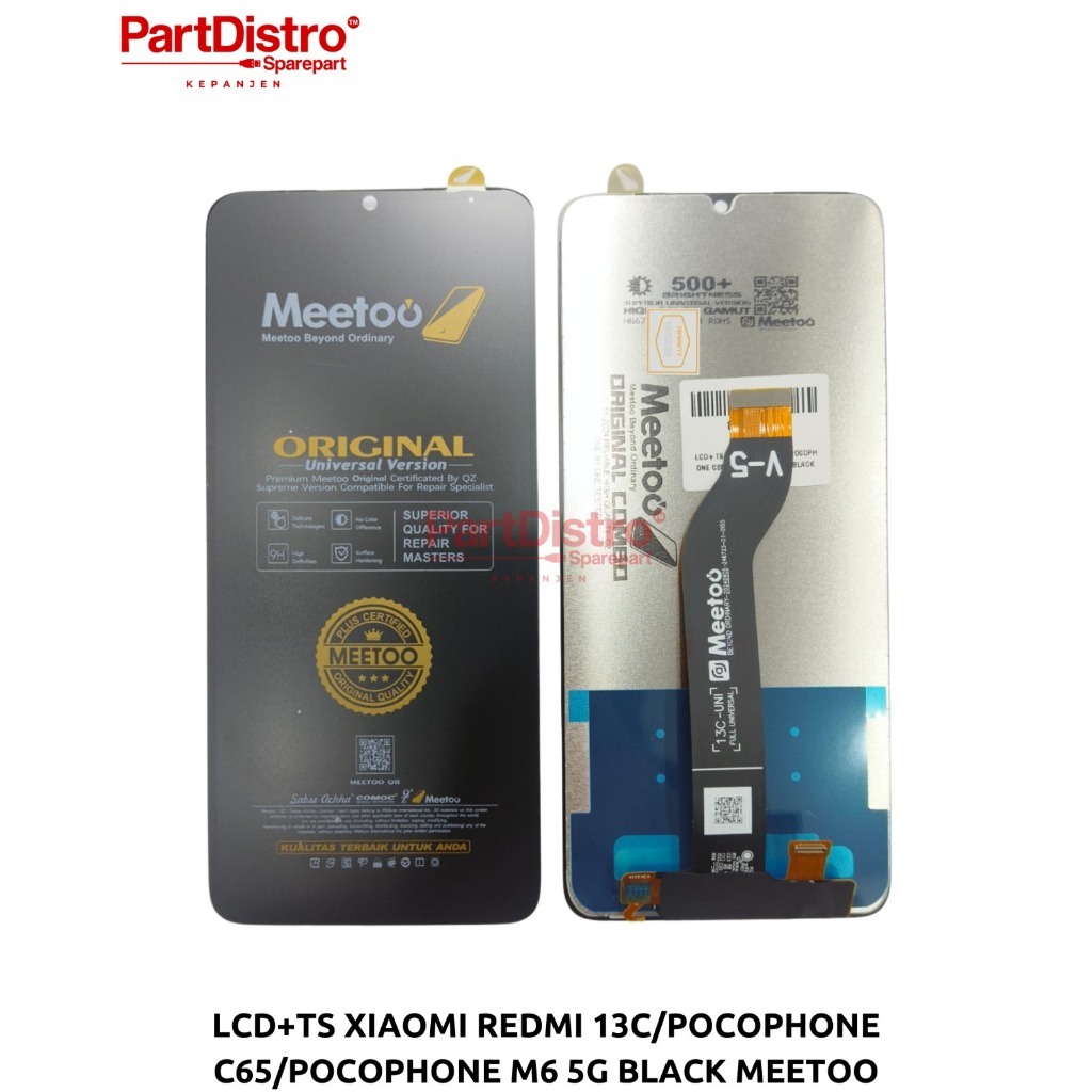 LCD+TS XIAOMI REDMI 13C/POCO C65 BLACK MEETOO