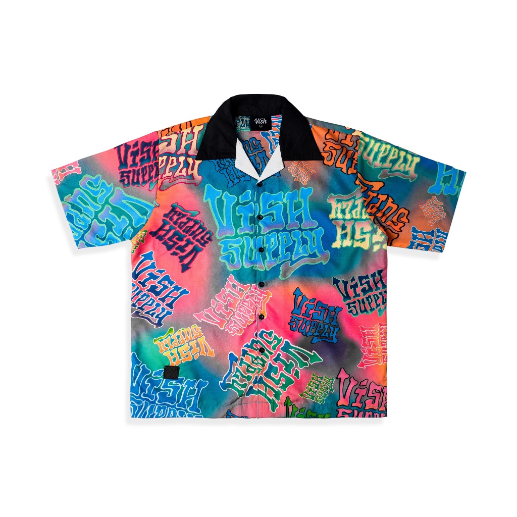 Psychedelic Shirt - Kemeja Motif Pattern Full Print Vish by Nevertoolavish
