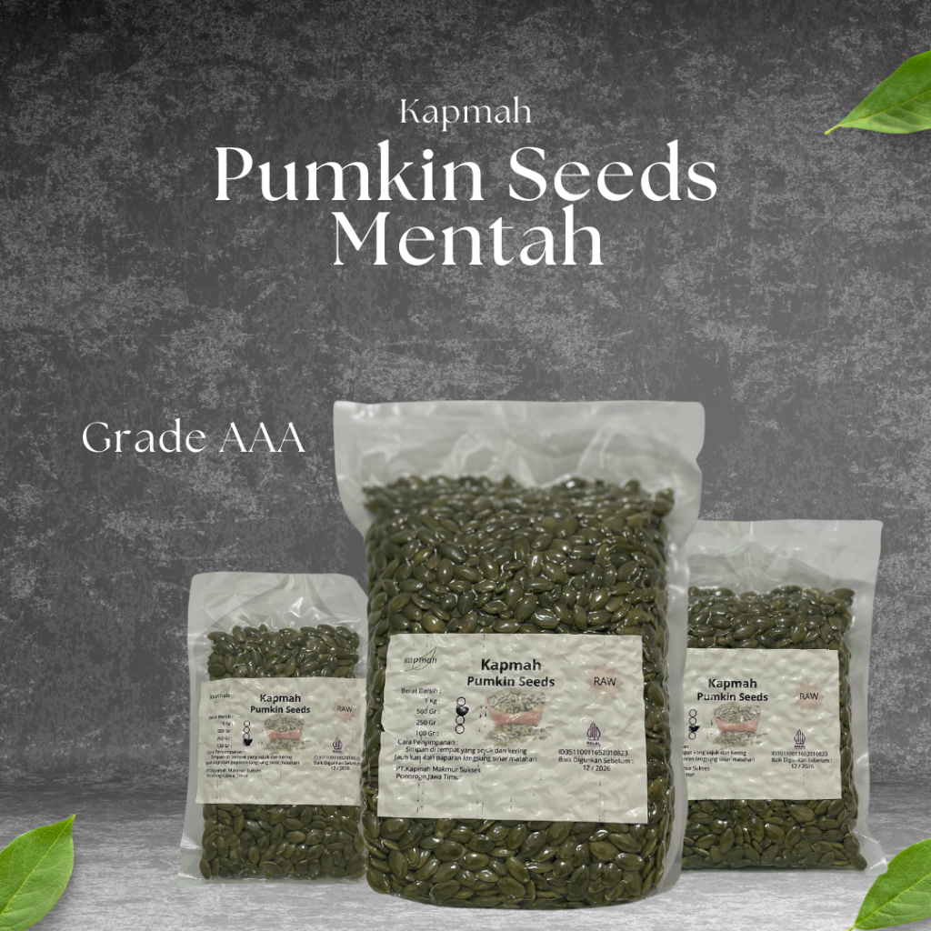 

Pumkin Seeds 1kg Raw / Biji Labu Mentah 1000Gram